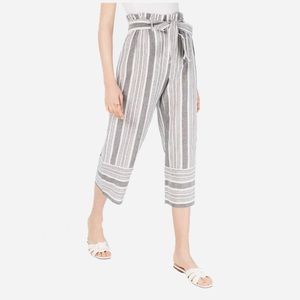 🌸New🌸 Striped Belted Casual Crop Pants Sz Large